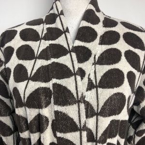 Orla Kiely Home Bath Robe Nutmeg Stem Brown